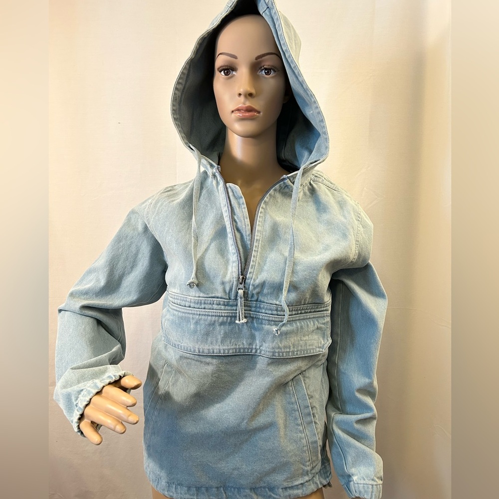 I5 Apparel  Heavy Cotton Denim Hoodie Jacket Size Small